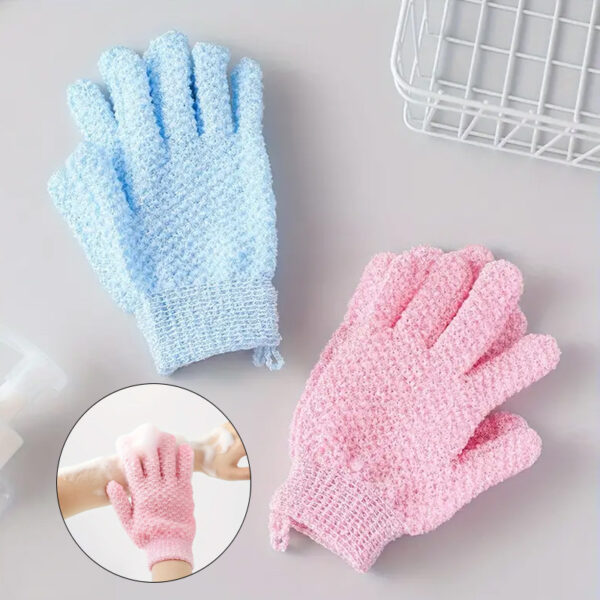 Bath Gloves Pair For Body Scrub - Image 4