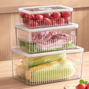 Refrigerator Food Storage Container With Time Recorder
