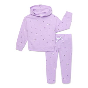 Wonder Nation Girls Lavender Touch Fleece Set